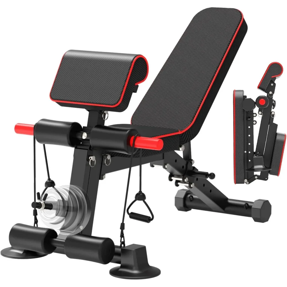 Adjustable Weight Bench,Utility Workout Bench Foldable Incline Decline Benches for Home Gym Full Body Workout