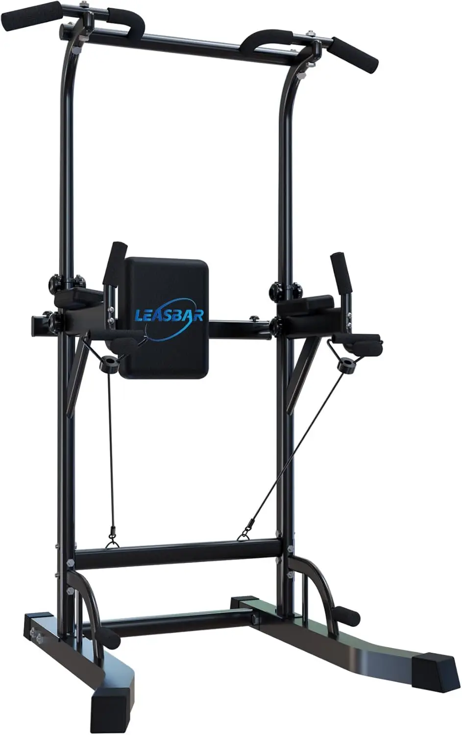 PowerPull Up Dip Station, Heavy Duty Pull Up Station Dip Bar Station Multi-Function Home Gym Strength Training Fitness Equipment