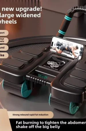 Automatic rebound abdominal muscle slimming four-wheeled abdominal curling machine men's fitness equipment